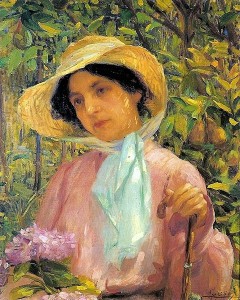 Retrato de Georgina por Lucílio, realizado em 1907