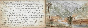 Páginas do caderno de viagem de William Collett no Brasil (1848)