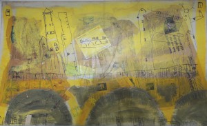Paulo Gaiad - Heidelberg, técnica mista, 88,0 x 150,0 cm - 1994 - Coleção do Artista