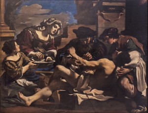 San Sebastiano curato da Irene, tela de Guercino, acervo da Pinacoteca Nazionale di Bolonha