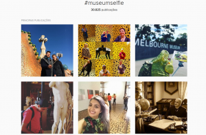 A busca pela hashtag #museumselfie no Instagram traz mais de 30 mil imagens