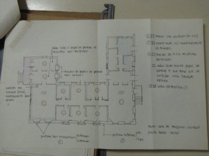 Planta do MCBC referente a uma das intervenções de restauro na casa (1989): material reunido em fundo arquivísitco